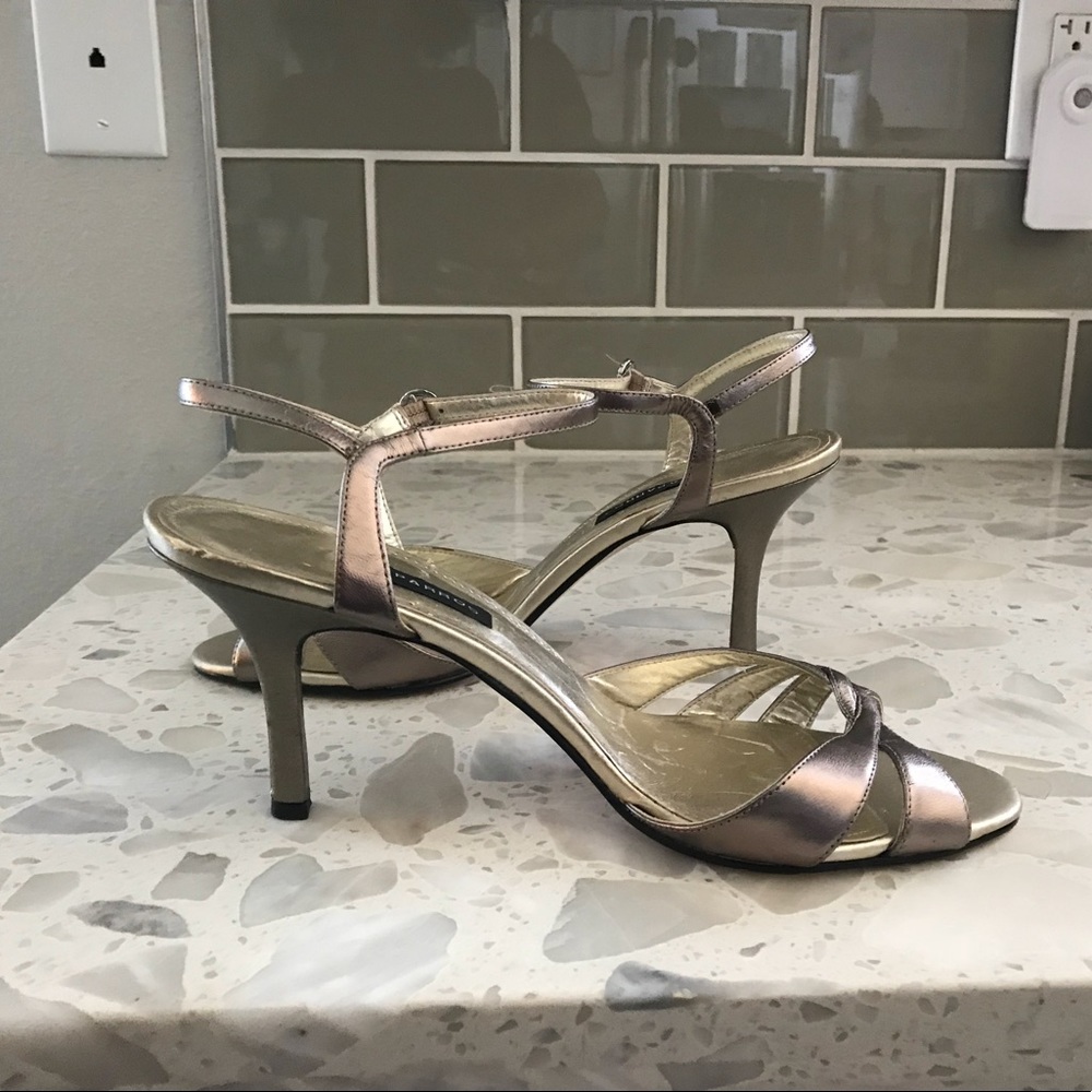 Dress sandals in ash gold  -size 9.5